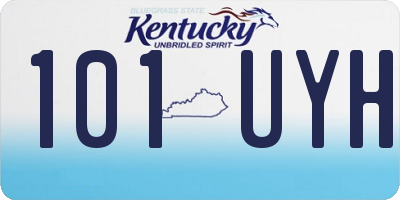 KY license plate 101UYH