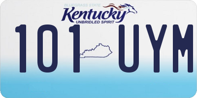 KY license plate 101UYM