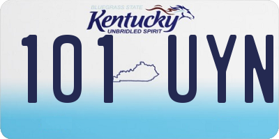 KY license plate 101UYN