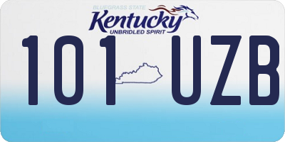 KY license plate 101UZB