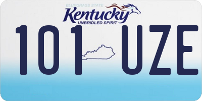 KY license plate 101UZE