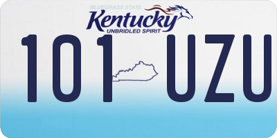 KY license plate 101UZU