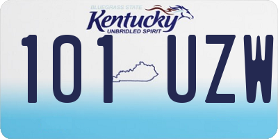 KY license plate 101UZW