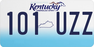 KY license plate 101UZZ