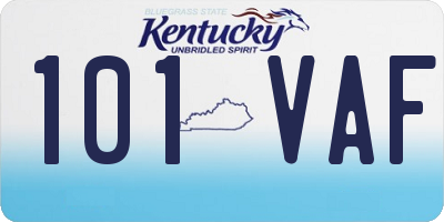KY license plate 101VAF