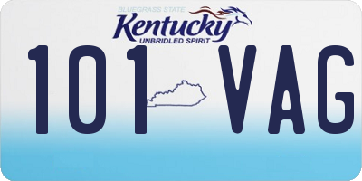 KY license plate 101VAG