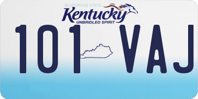 KY license plate 101VAJ
