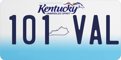KY license plate 101VAL