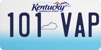 KY license plate 101VAP