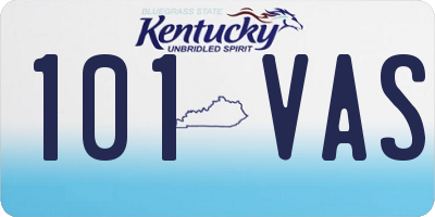 KY license plate 101VAS