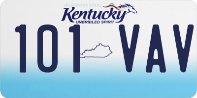 KY license plate 101VAV