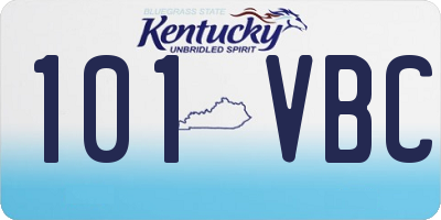 KY license plate 101VBC