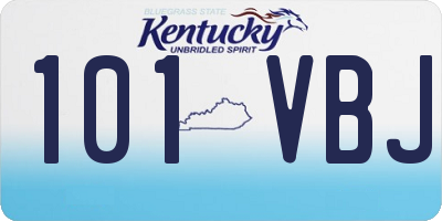 KY license plate 101VBJ