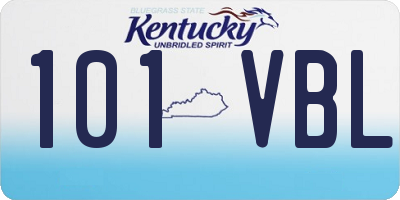 KY license plate 101VBL
