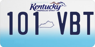 KY license plate 101VBT