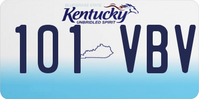 KY license plate 101VBV