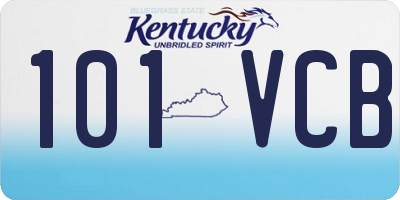 KY license plate 101VCB