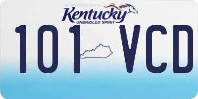 KY license plate 101VCD