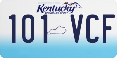 KY license plate 101VCF