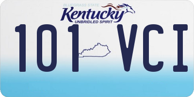 KY license plate 101VCI