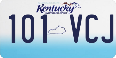 KY license plate 101VCJ