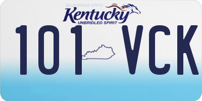 KY license plate 101VCK