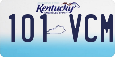 KY license plate 101VCM