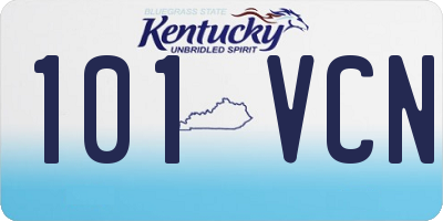 KY license plate 101VCN