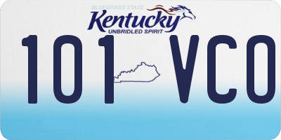 KY license plate 101VCO