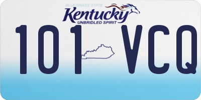 KY license plate 101VCQ