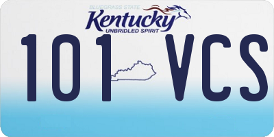 KY license plate 101VCS