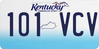 KY license plate 101VCV