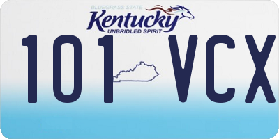 KY license plate 101VCX