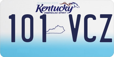 KY license plate 101VCZ