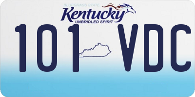 KY license plate 101VDC