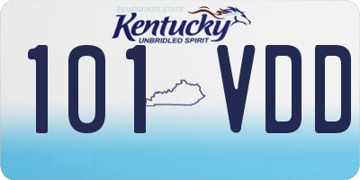KY license plate 101VDD