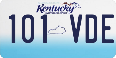 KY license plate 101VDE