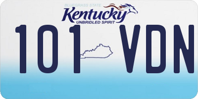 KY license plate 101VDN