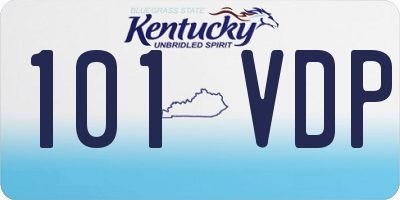 KY license plate 101VDP