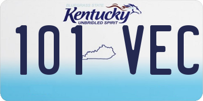 KY license plate 101VEC