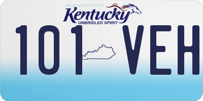 KY license plate 101VEH