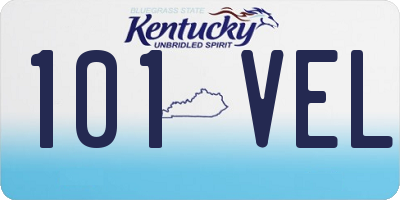 KY license plate 101VEL
