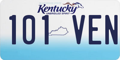 KY license plate 101VEN