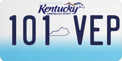 KY license plate 101VEP