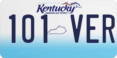 KY license plate 101VER