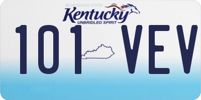 KY license plate 101VEV
