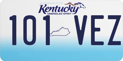 KY license plate 101VEZ
