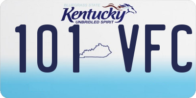 KY license plate 101VFC