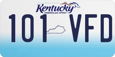 KY license plate 101VFD