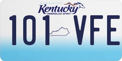 KY license plate 101VFE